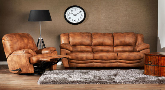 кожаный коричневый комплект мягкой мебели - дорогая престижная финская мебель в Геленджике