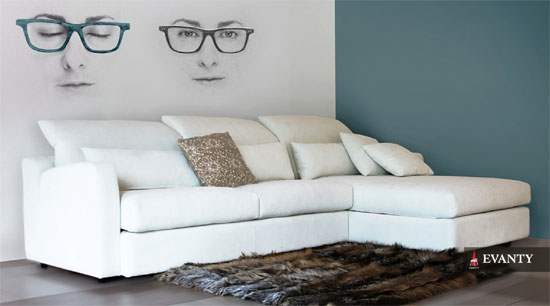 белый кожаный диван Evanty в Геленджике