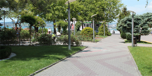 виртуальная камера Геленджика - вход с Островского на Геленджикскую Набережную