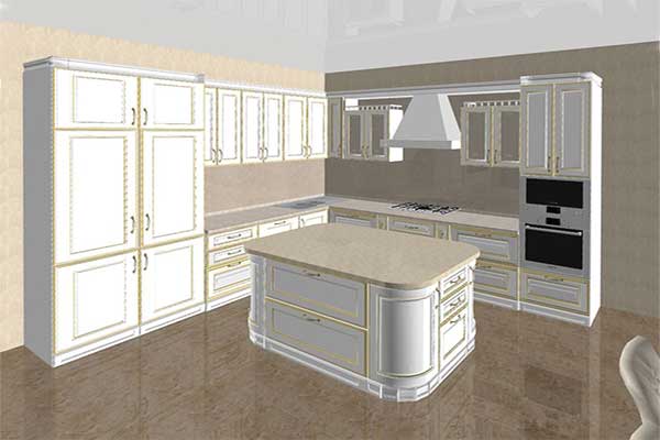 разработки вида кухонь, кухонной мебели, встроенной бытовой техники